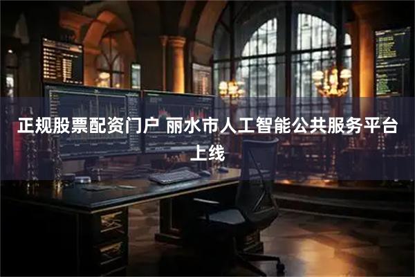 正规股票配资门户 丽水市人工智能公共服务平台上线